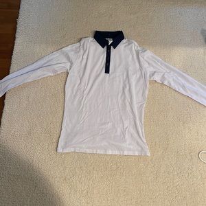 State & Liberty Long Sleeve Button Up White/Navy - Size Large